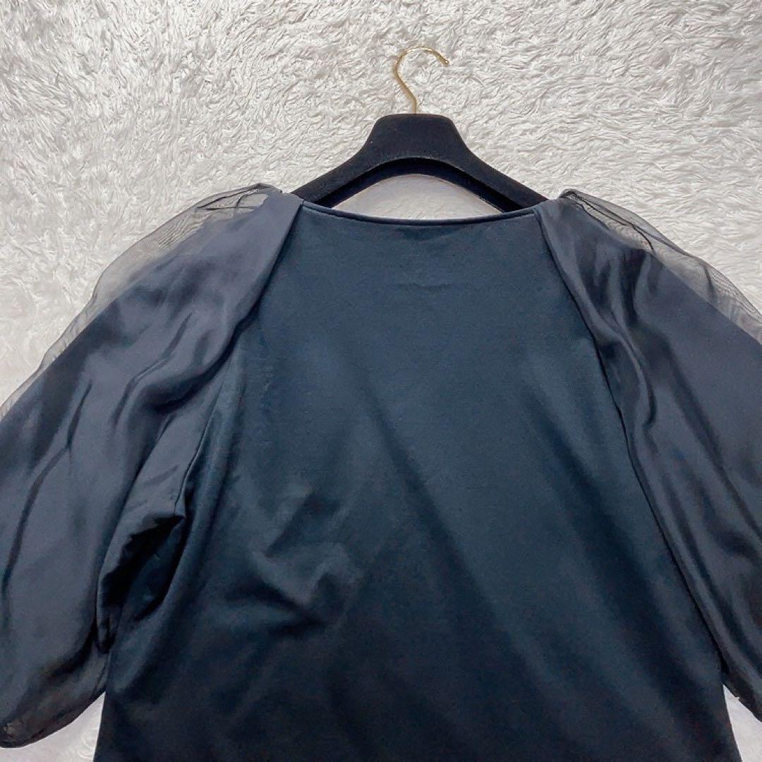 トゥービーシック　新品未使用タグ付き　黒カットソー 美品】TO BE CHIC 半袖黒 カットソー 大きめサイズ 42 - メルカリ