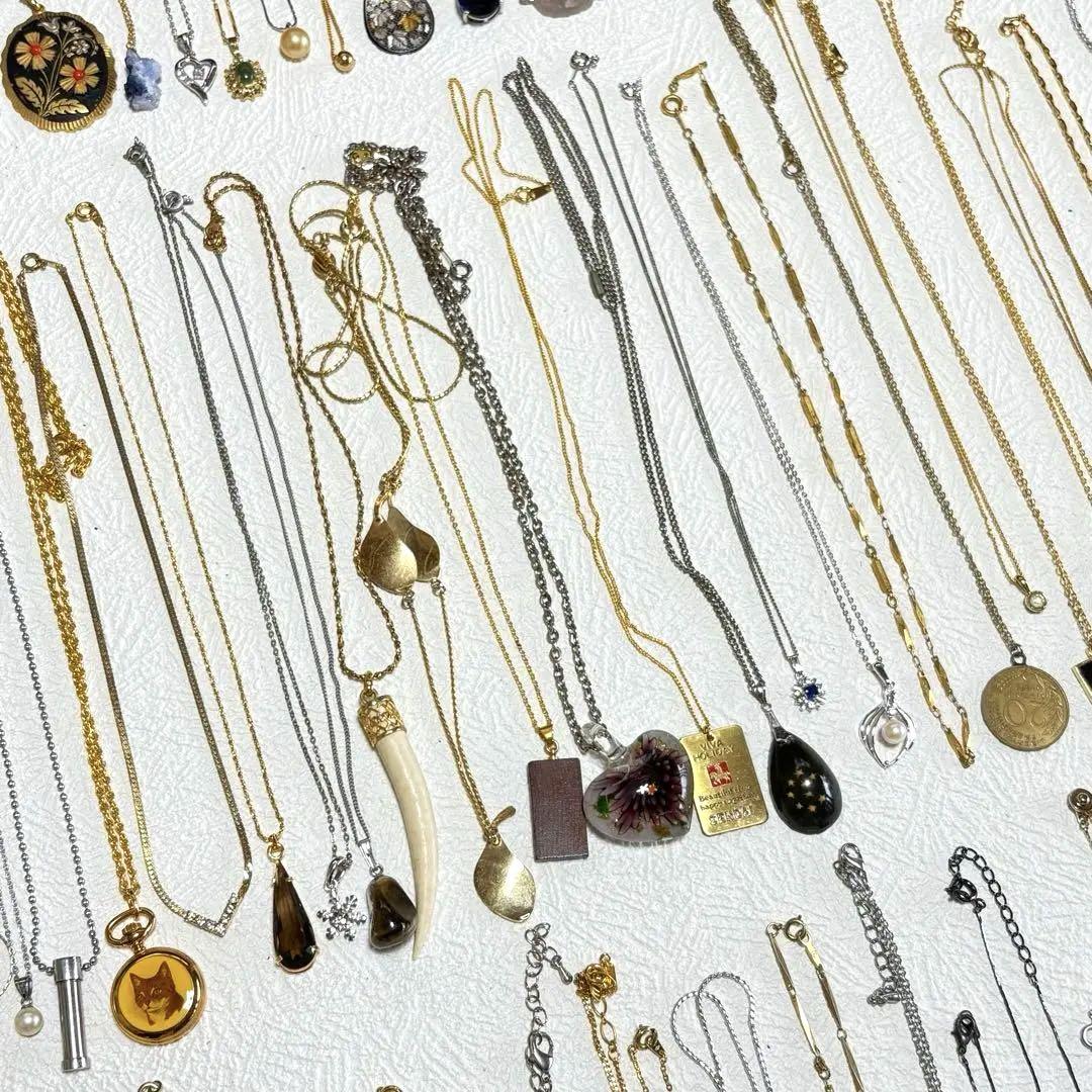 （H）ゴールド　シルバー　ネックレス　まとめ売り　大量 128本