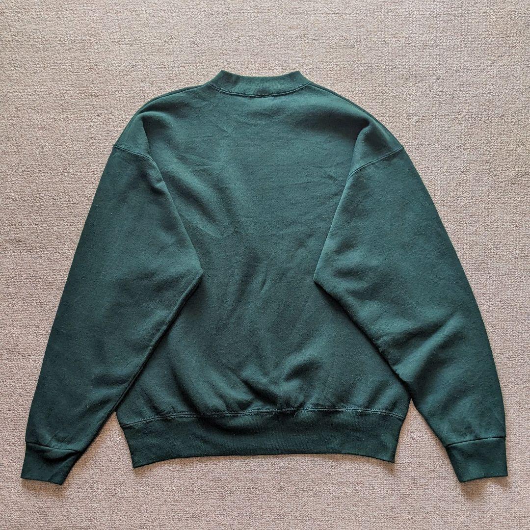 美品 90s BVD スウェット USA製 XL ブランク グリーン 古着