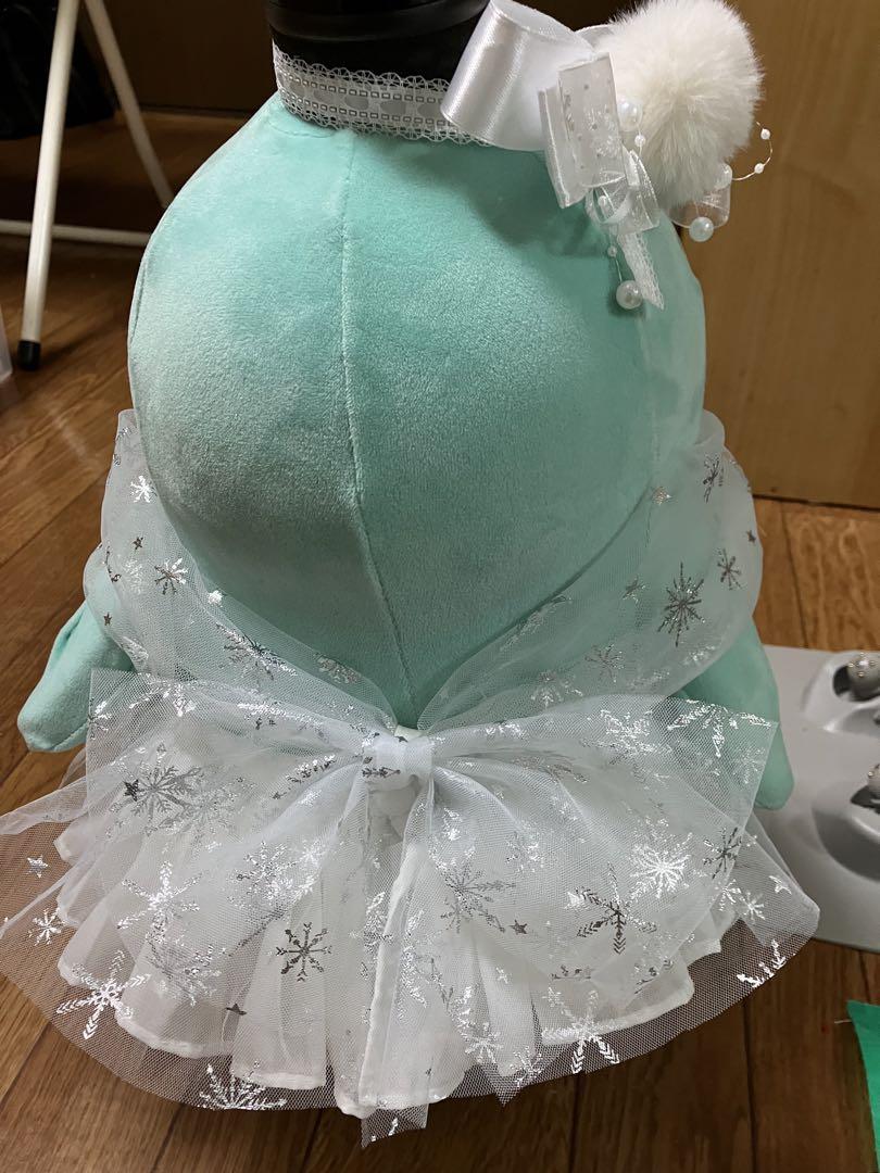mami 　ラボット　白のドレスと黒総レースの被布