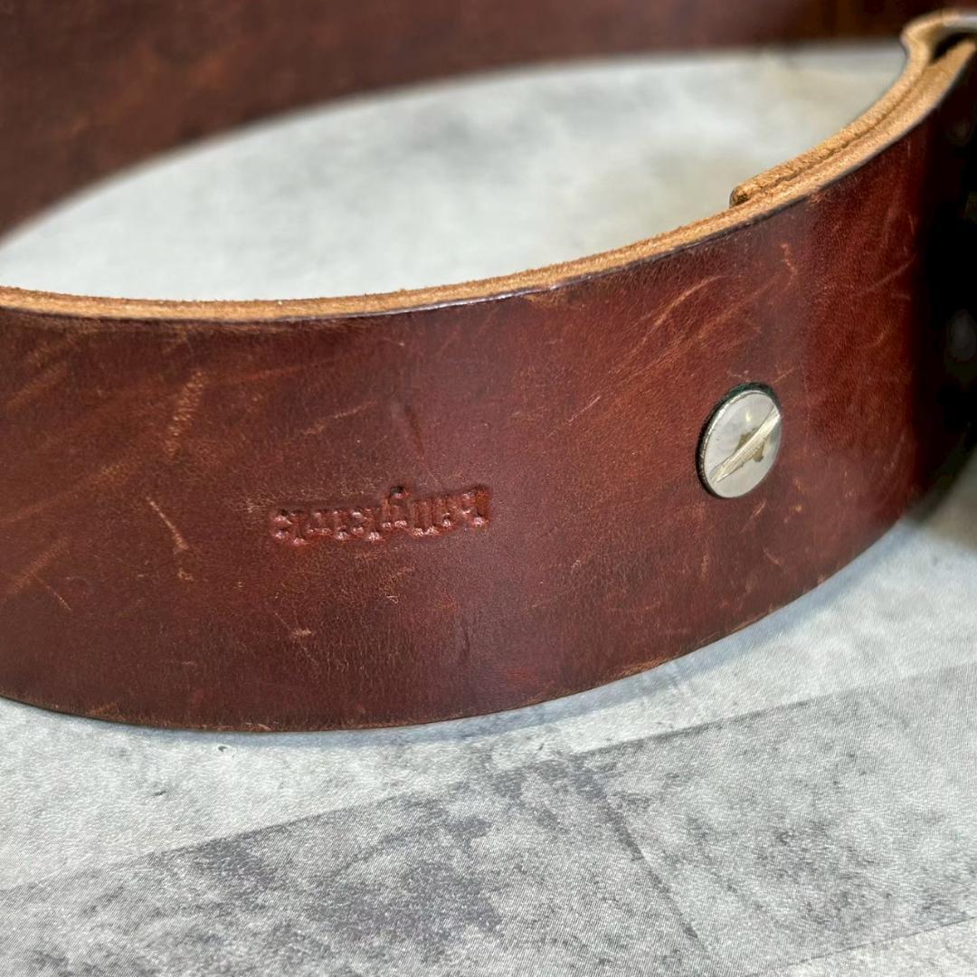 billykirk 型押し スタッズ　バックル　レザー　ベルト DMG5