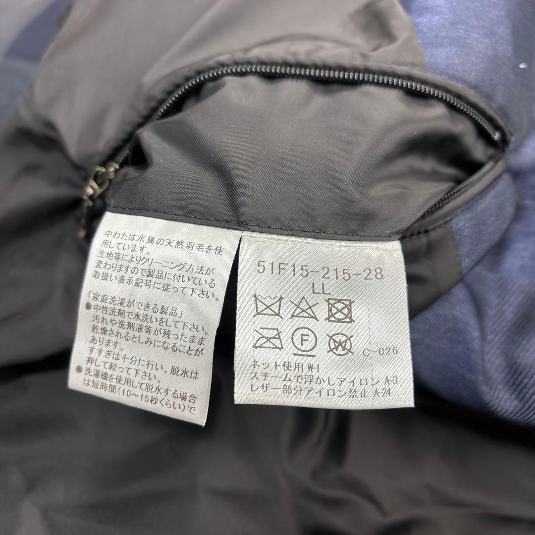 未使用級★ブラックレーベルクレストブリッジ ダウンコート 紺 チェック LL位 未使用級★ブラックレーベルクレストブリッジ ダウンコート 紺 チェック LL位