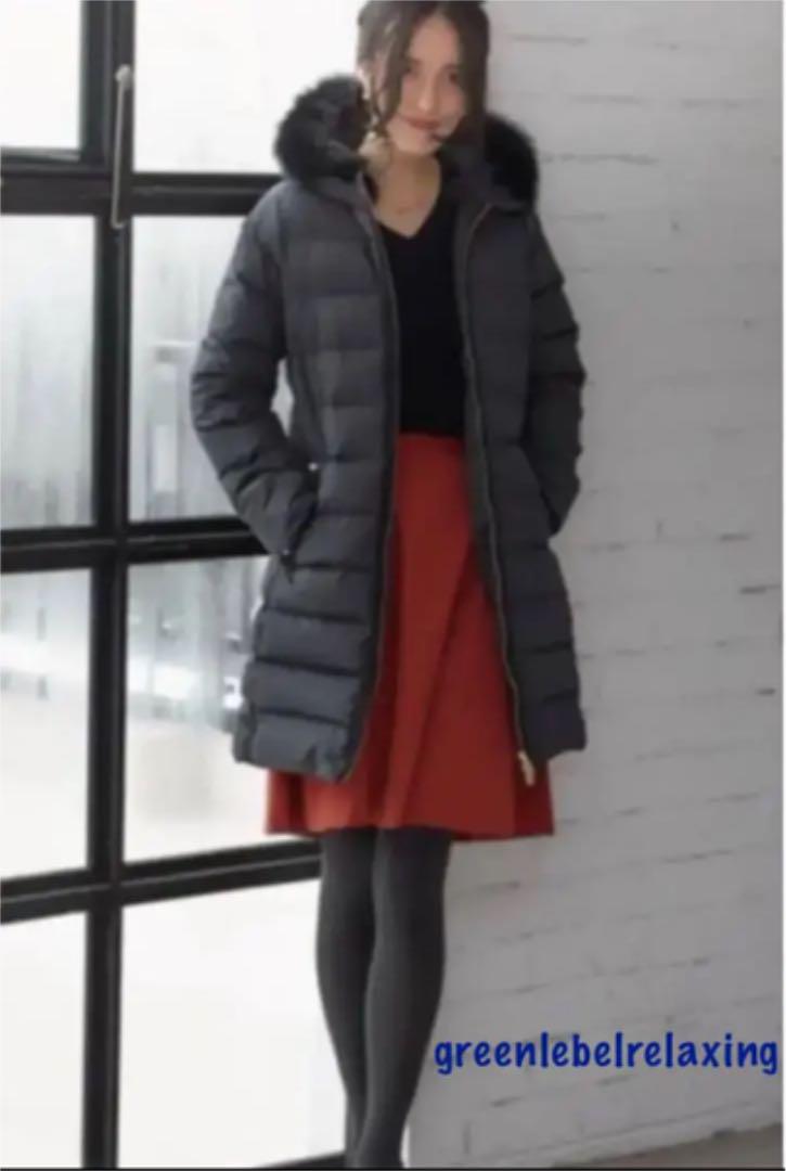 人気定番定番 美品 ファー付きロングコート SVt0C-m34599113060 グリーンレーベルリラクシング HOT大人気