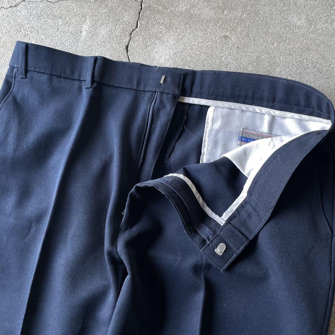 90s Levi's ACTION SLACKS W38 スラックス ネイビー - メルカリ
