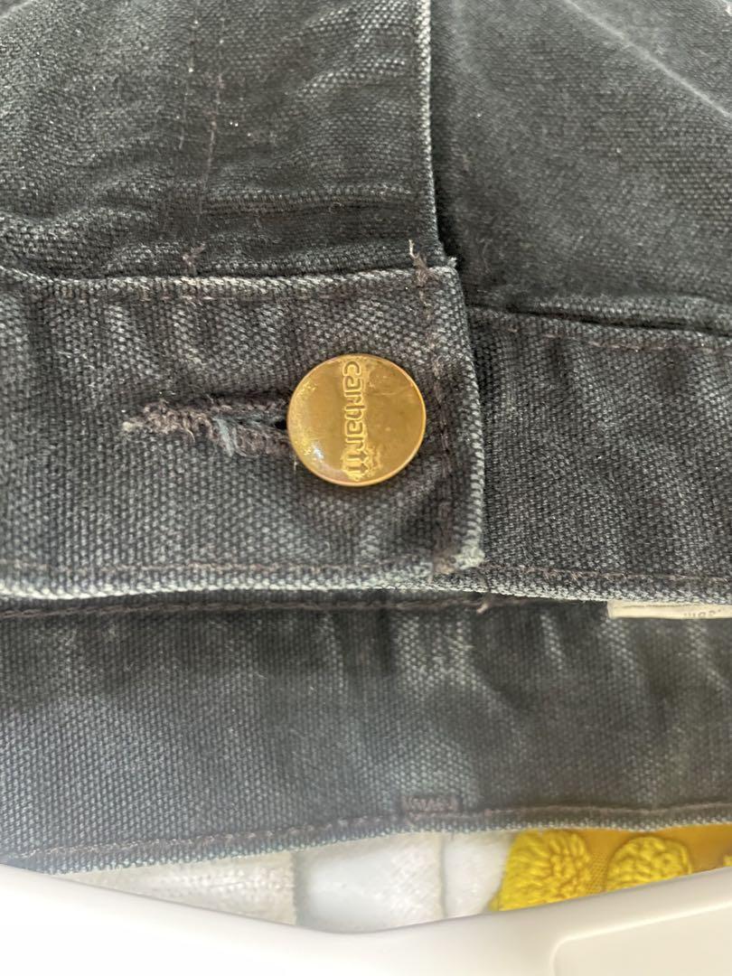 【超希少】90s Carhartt ダブルニー　ブラック　USA製　鬼フェード