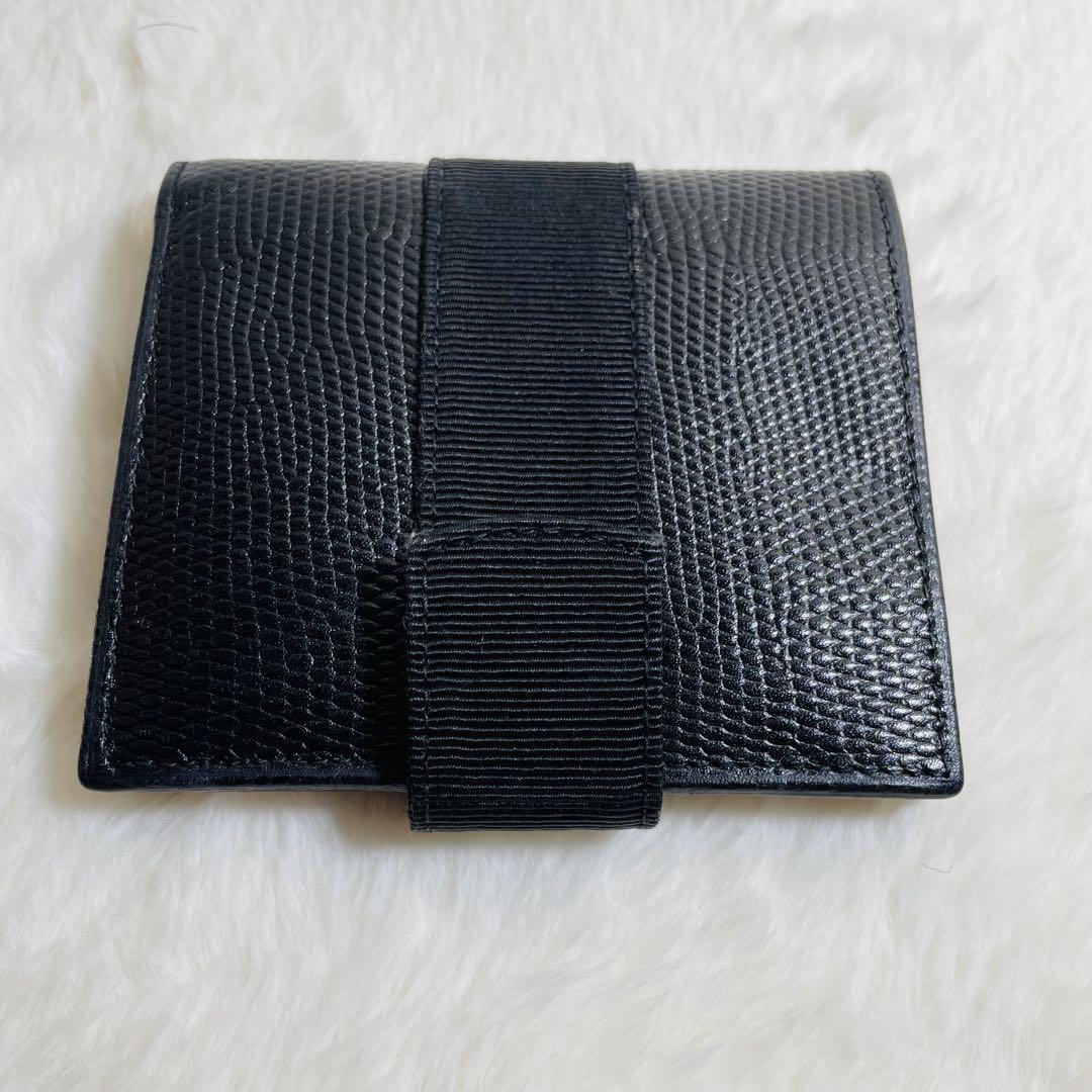 新品未使用Salvatore Ferragamo 財布 二つ折り リザードヴァラ