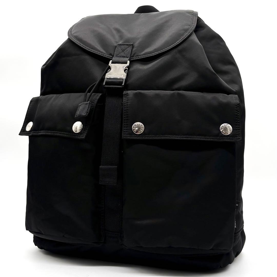 級 マッキントッシュ ドローストリングバックパック ラージ ブラックMackintosh