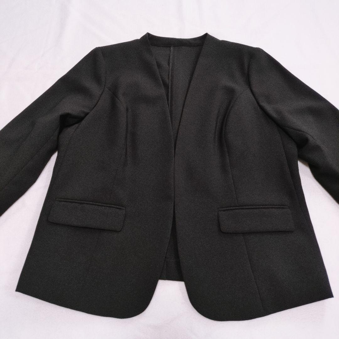 エヌ ニッセン【大きいサイズ・未使用品】スカートスーツ ノーカラー ビジネス