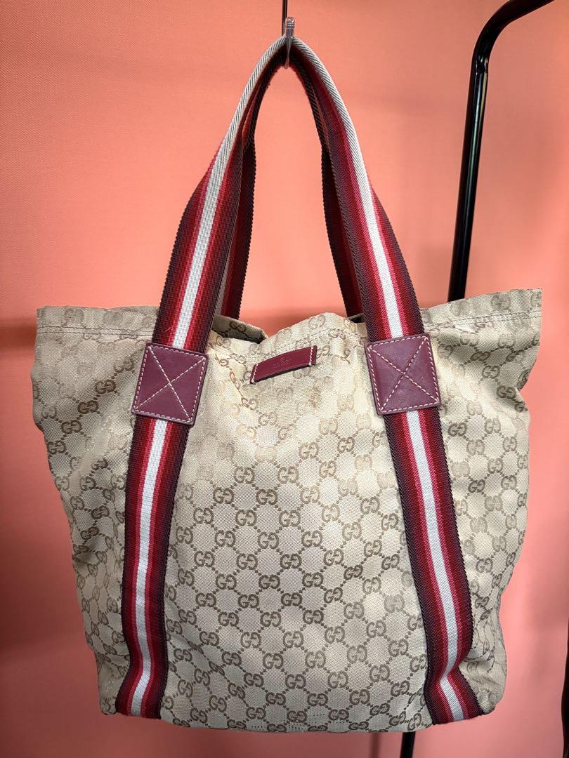 GUCCI トートバッグ GGスプリーム キャンバス シェリーライン