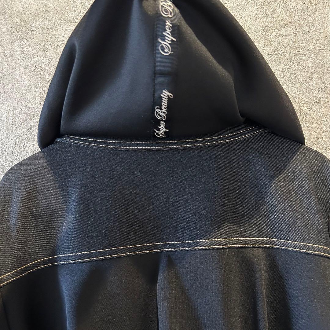 スーパービューティー Gジャン パーカー 黒 40 ビジュー スーパービューティー Gジャン パーカー 黒 40 ビジュー