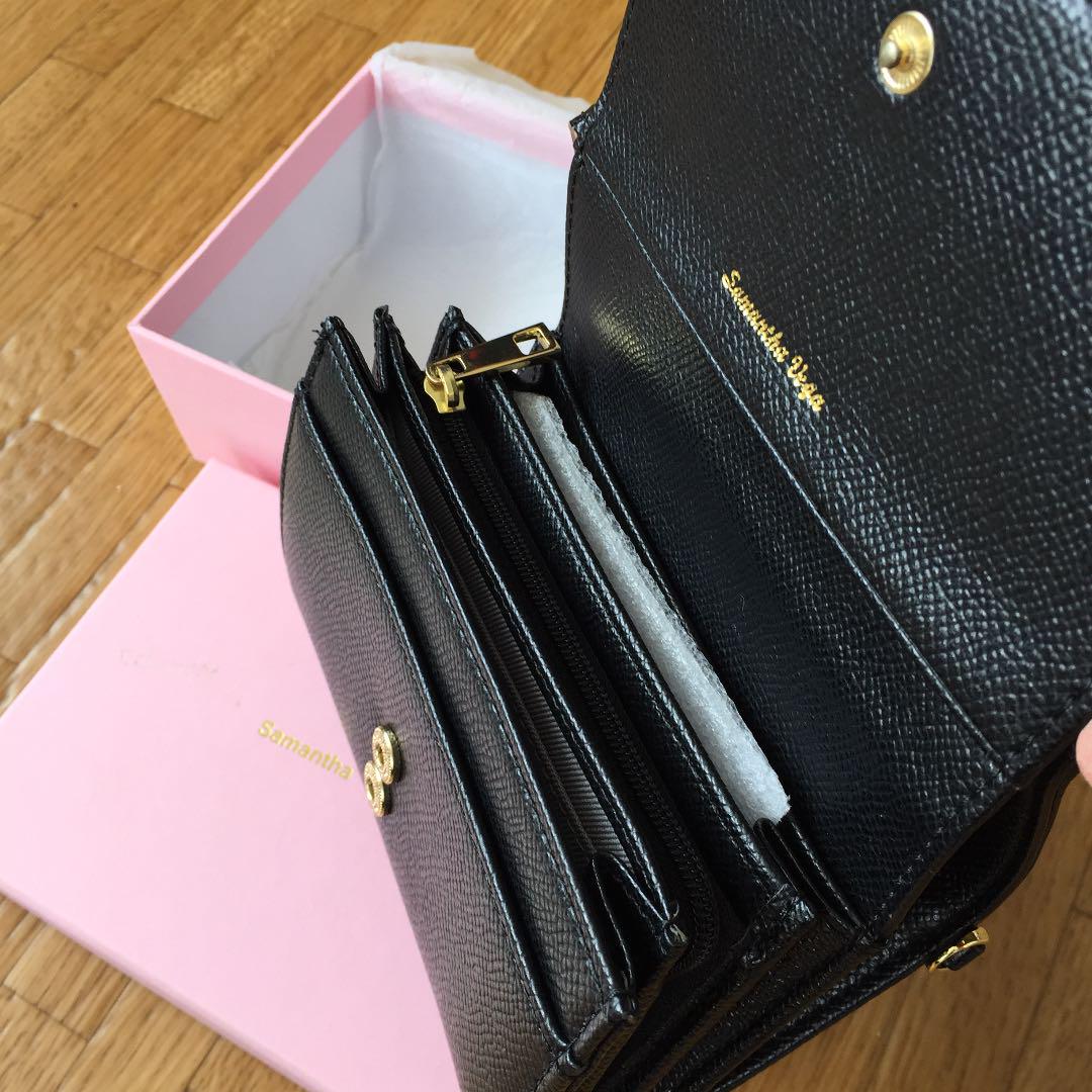 までの Samantha 黒 新品 箱入り 7sDMP-m34609297106 vega レディース 二つ折り財布 までの