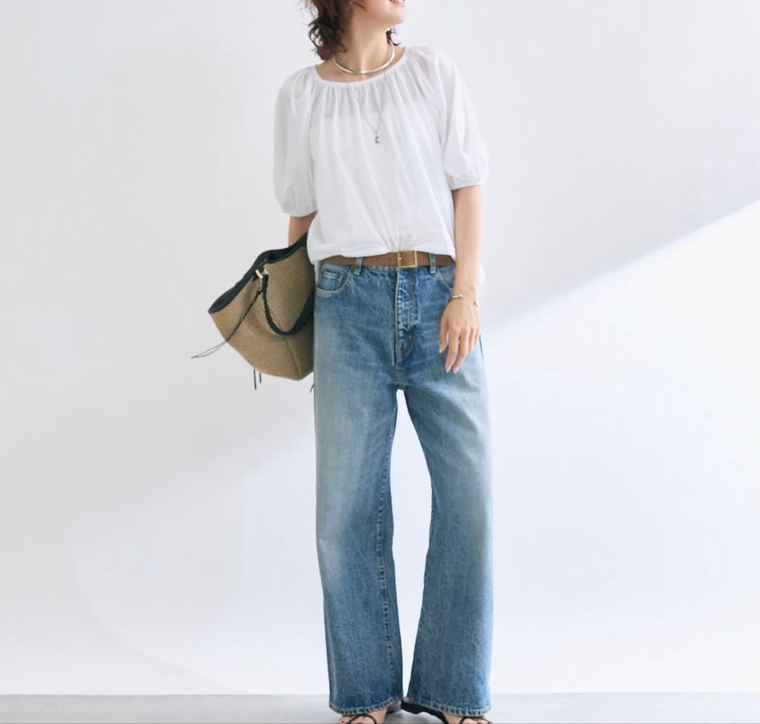 リヴドロワ　モン　OKAYAMAベーシックデニム　ブルー　36 ストレートデニム