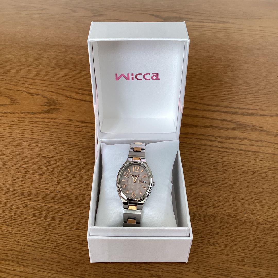 シチズンwicca レディース腕時計　ウィッカ　ピンク ソーラーテックSS