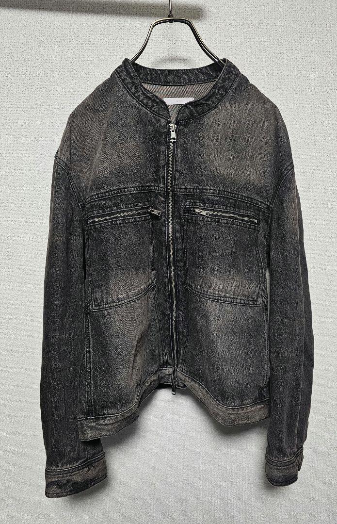 ジャケット・アウター VINTAGE WASHED DENIM ZIP MOTO JACKET VINTAGE WASHED DENIM ZIP MOTO JACKET（デニムジャケット