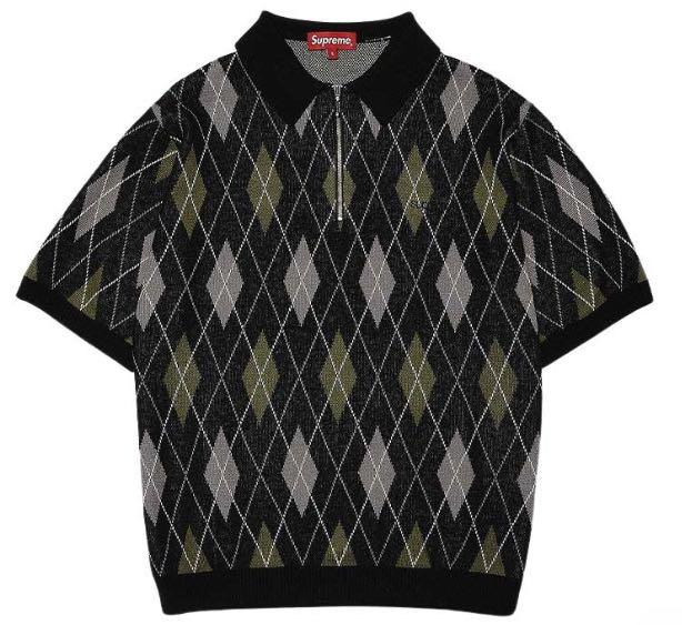 Supreme Argyle Zip Polo