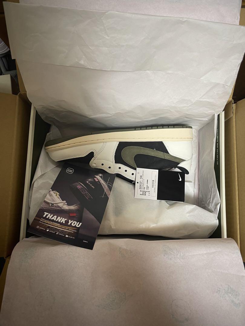 jordan 1 low travisscott olive 28cm
