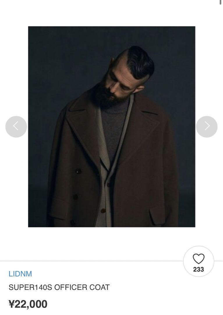 LIDNM SUPER140S OFFICER COAT