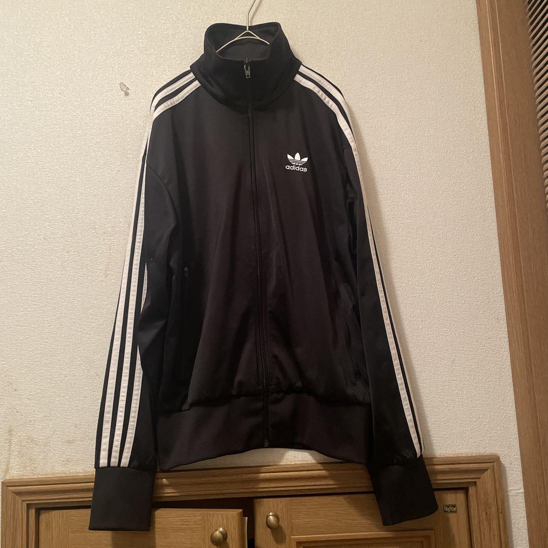 adidas ブラック トラックジャケット ファイヤーバード M トレフォイル