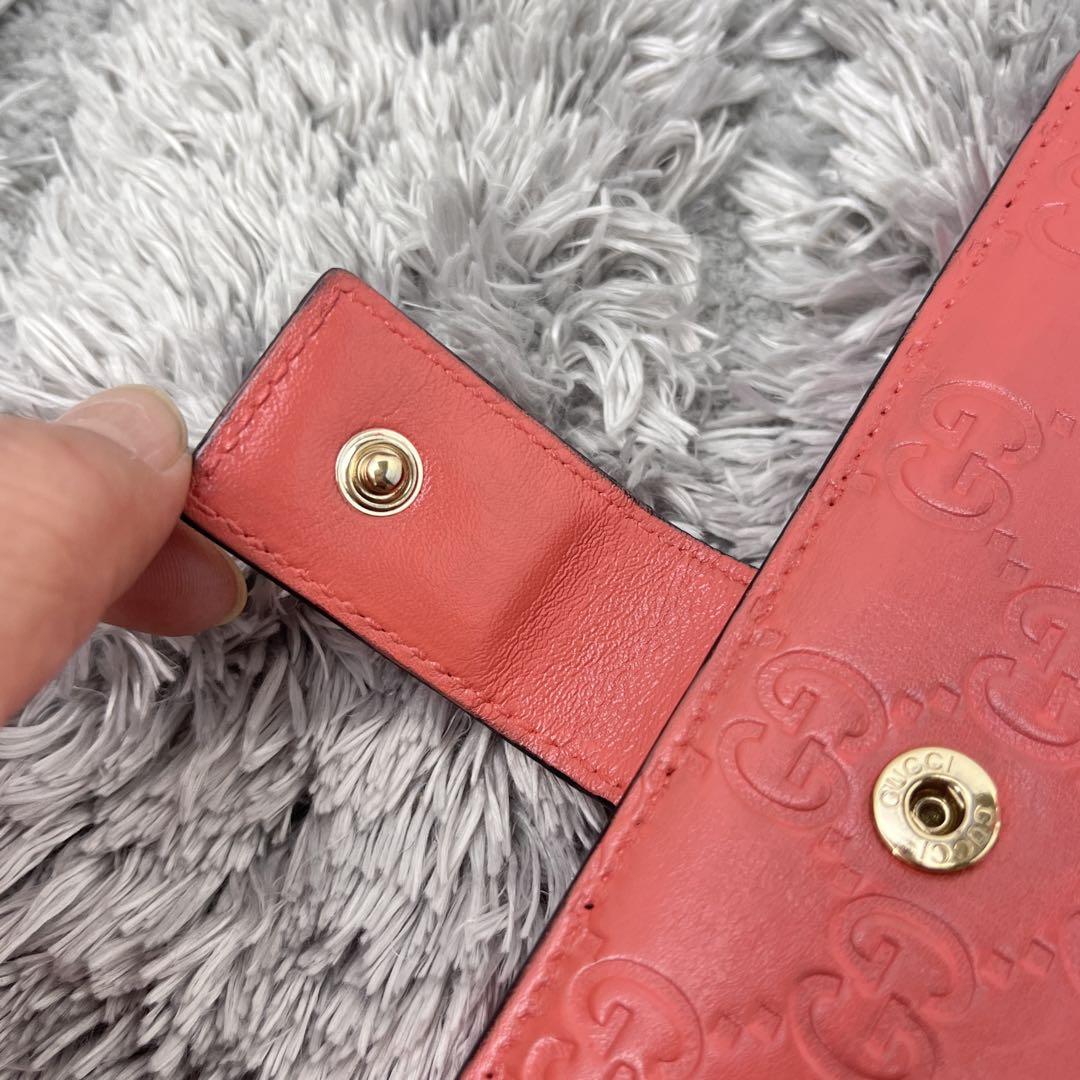 美品✨GUCCI シマ　Wホック　インターロッキング金具　長財布　レディース