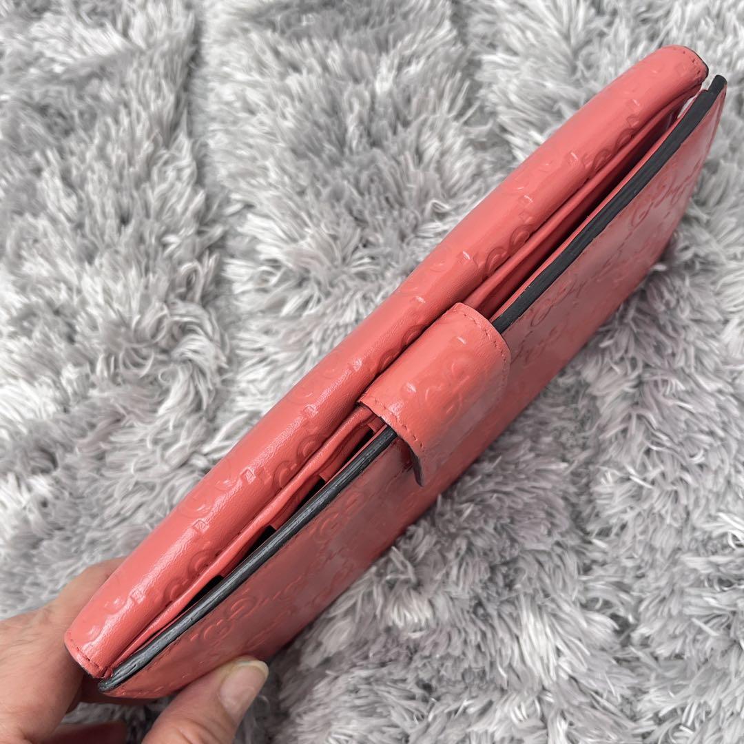 美品✨GUCCI シマ　Wホック　インターロッキング金具　長財布　レディース