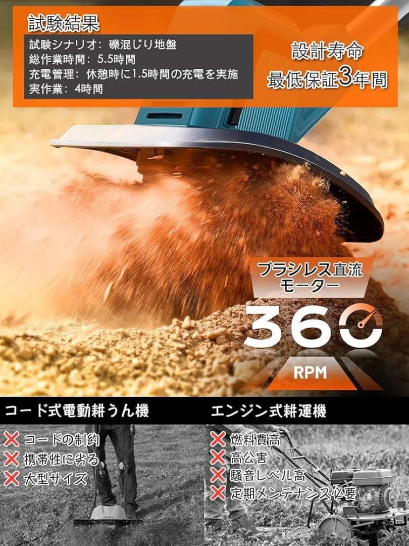 充電式耕うん機