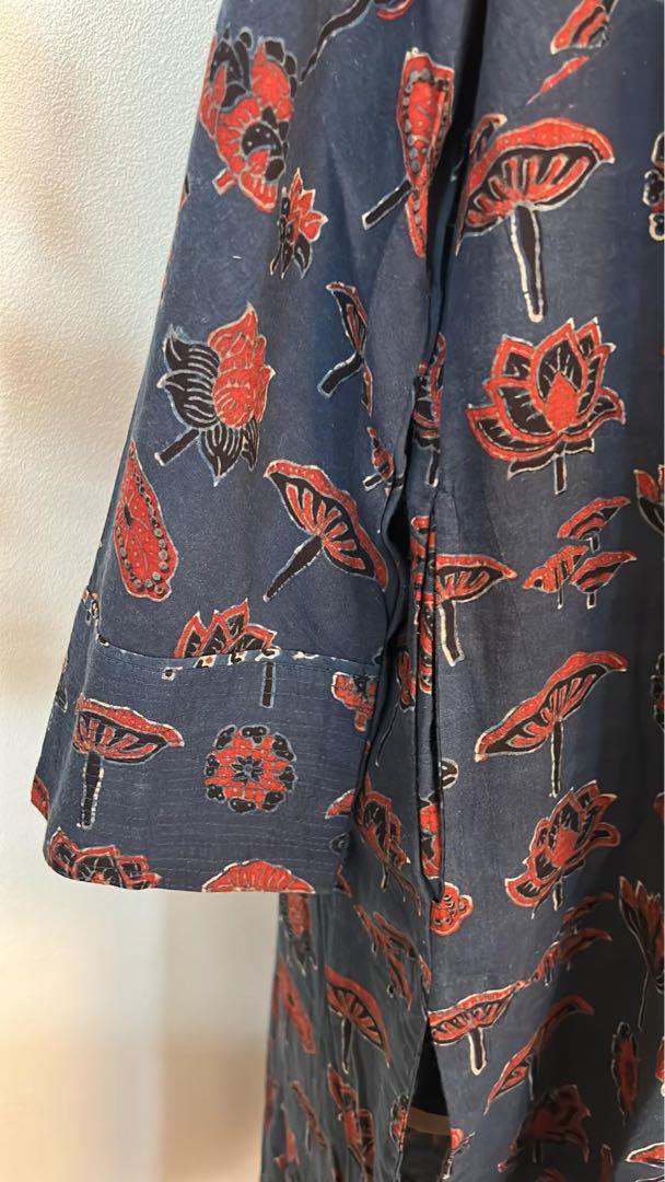 新品 Fabindia | ファブインディア◎ ワンピース ブロックプリント