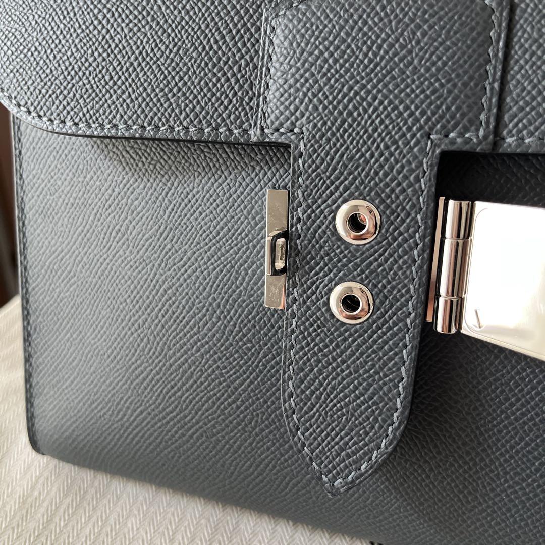 HERMES サックアデペッシュ　21 ダークグレー ショルダーバッグ　極美品