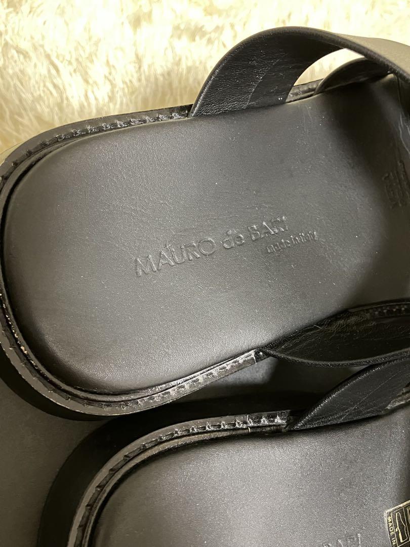 MAURO de BARI トリプルストラップ　サンダル ナッパレザー