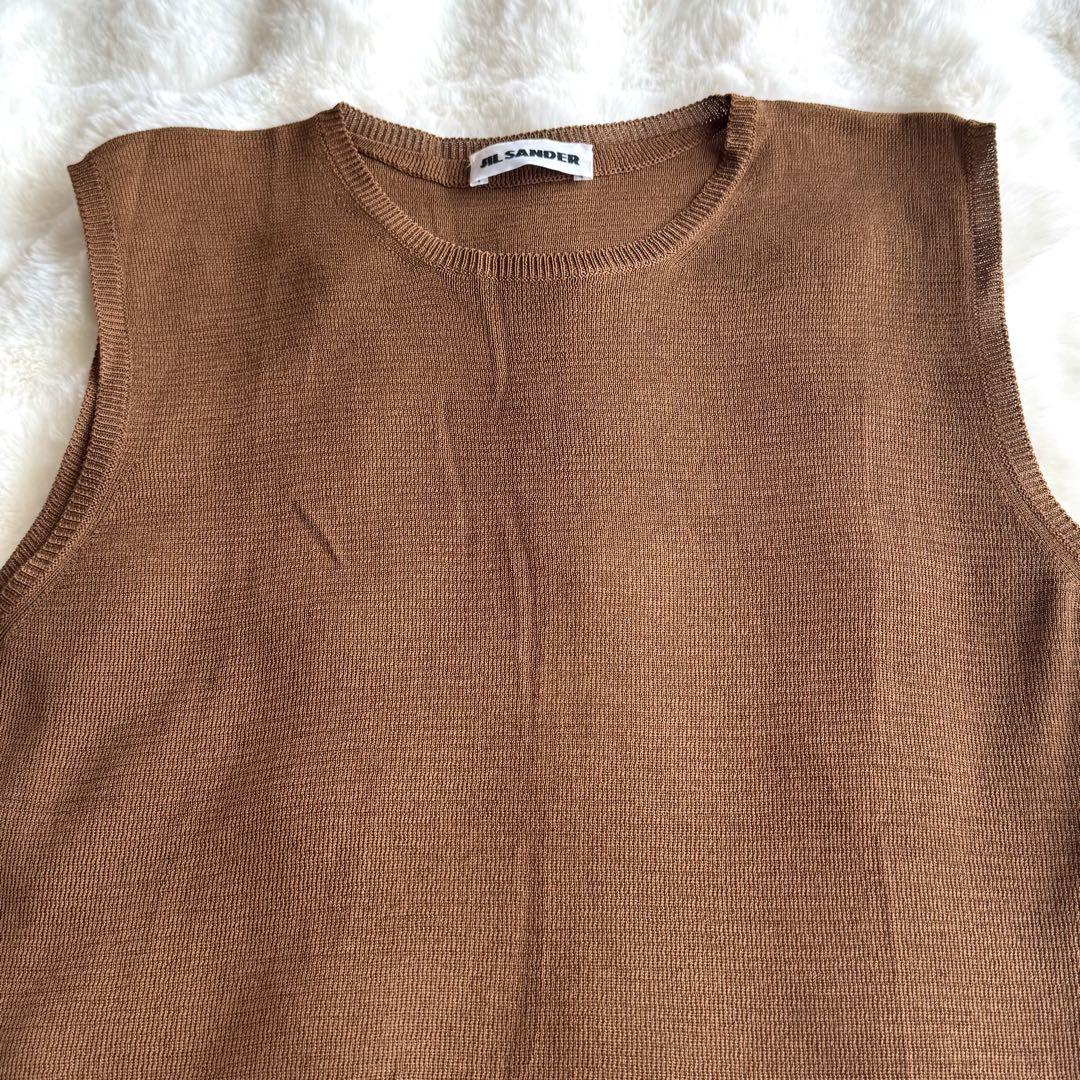 JIL SANDER ジルサンダー ベスト　ニット　ノースリーブ　シルク