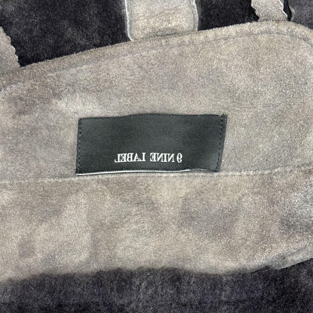 ナインレーベル ムートン コート ブラウン グレー 9 9 NINE LABEL