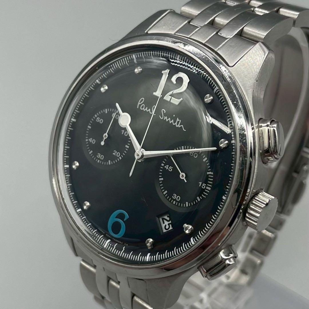 稼動品 ️ポールスミス 腕時計 シティ クロノグラフ クォーツ 腕時計 黒文字盤Paul Smith