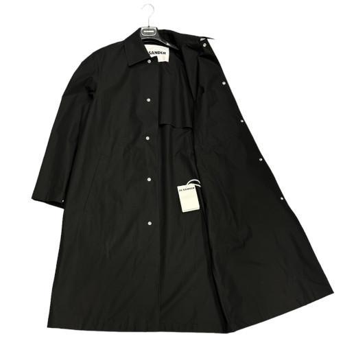 ラストチャンス【Jil Sander】コットン ロゴ入り コート 新品 JIL SANDER ロゴ コットン ポプリン コート - ステンカラー