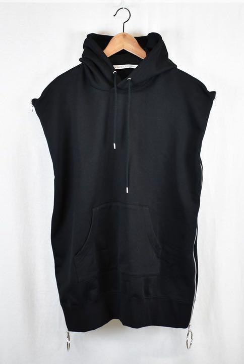 SWEAT SLEEVELESS ZIPPED HOODIE SWEAT SLEEVELESS ZIPPED HOODIE
