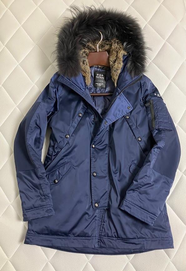 美品！タトラス【 高級Rライン PETRONIO ダウンジャケット Ｍ 紺 】