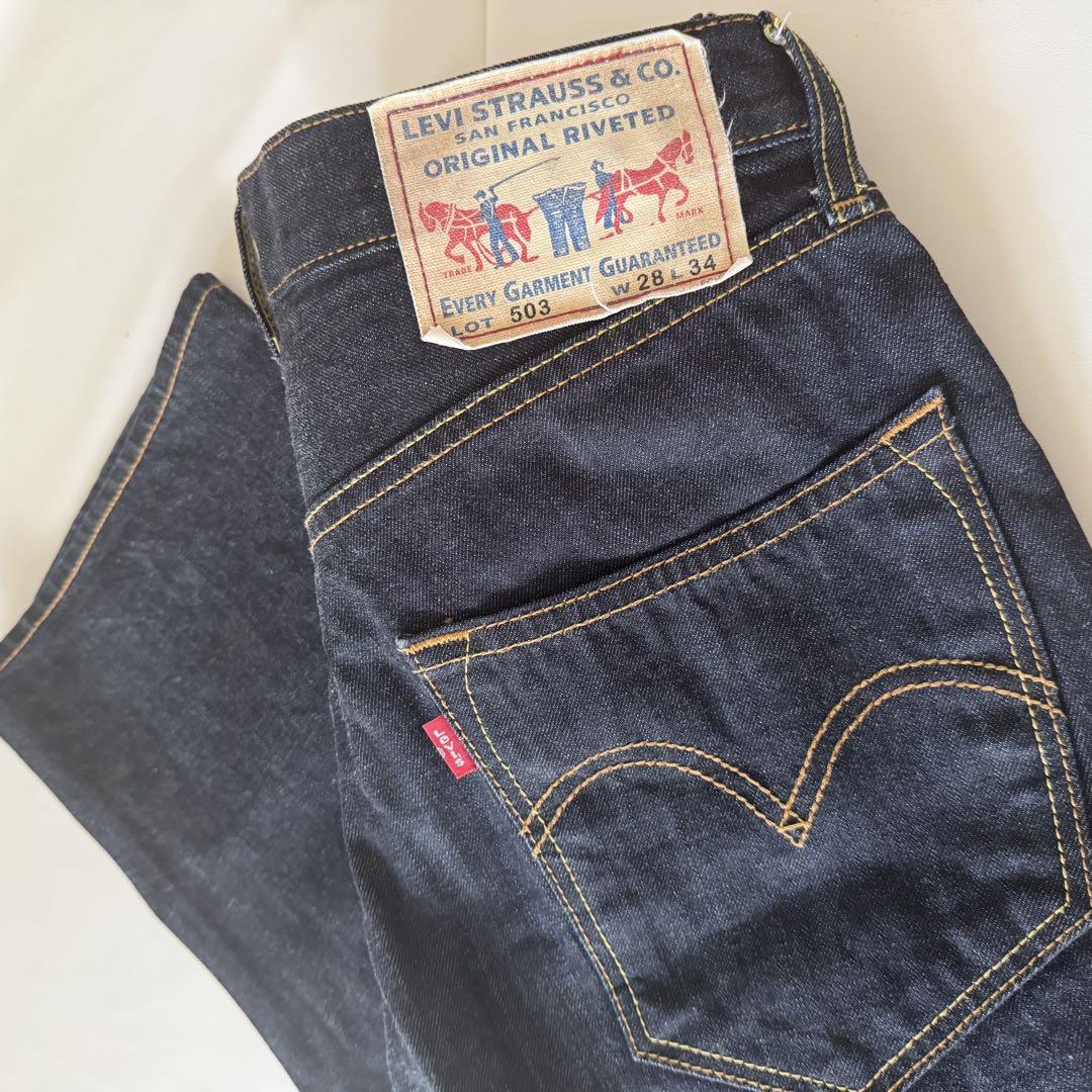 Levi's 501XX ダークデニム W28 L34 Levi's 503 ダークデニム W28 L34 - メルカリ