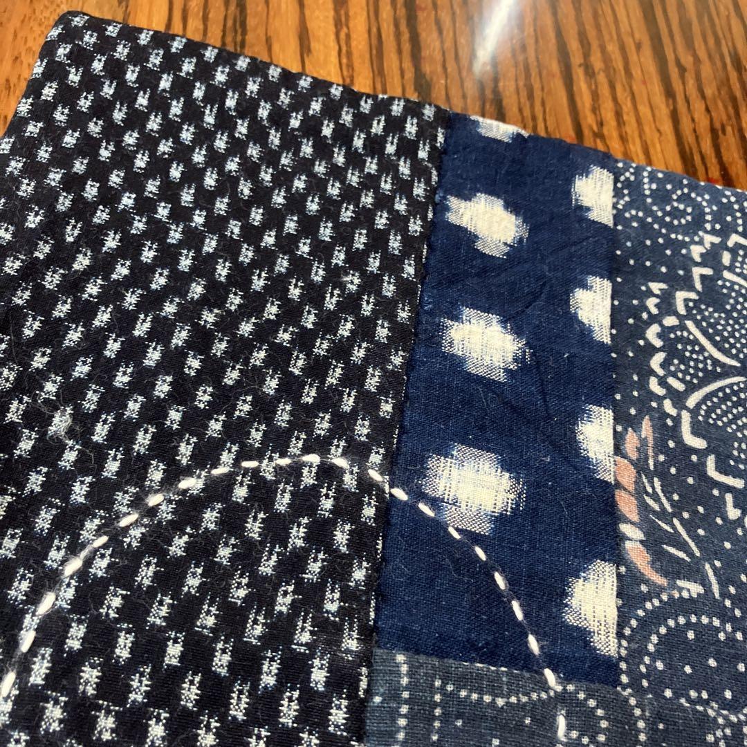 古布　久留米絣　パッチワーク　敷物　ベッドカバー　炬燵かけ　185×248 古布 久留米絣 パッチワーク 敷物 ベッドカバー 炬燵かけ 185×248