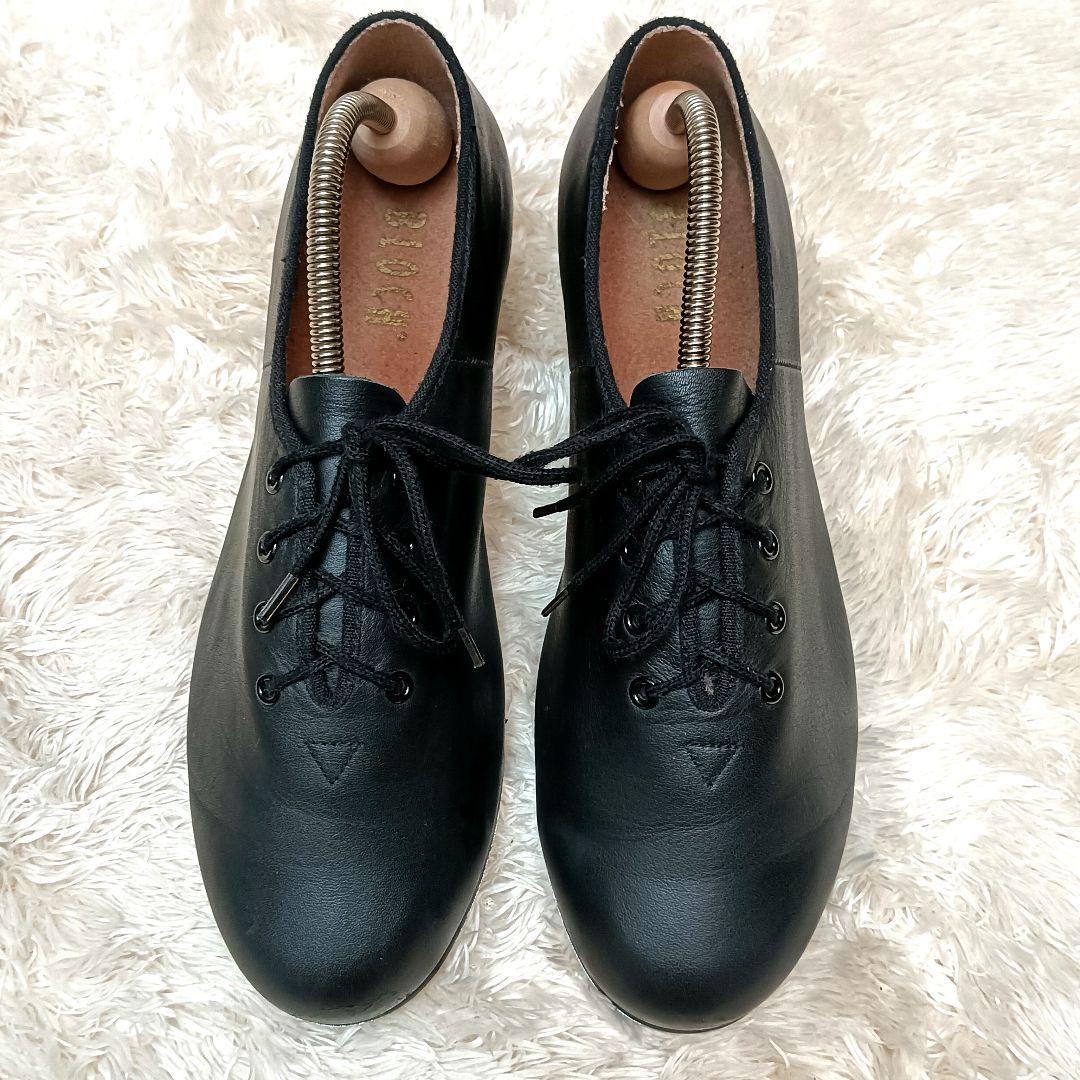 BLOCH タップシューズ 社交ダンス レザー ブラック サイズ9 黒