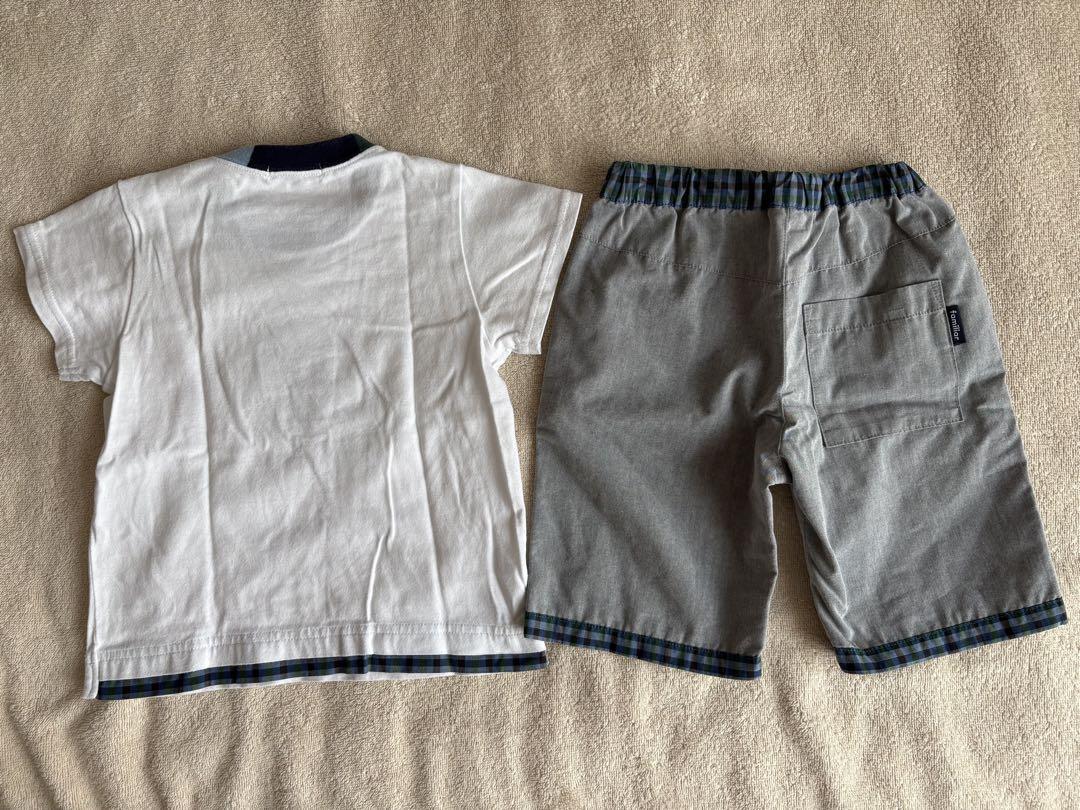 【美品】ファミリア　半袖　Tシャツ　5分丈　ズボン　セット　男の子　90cm