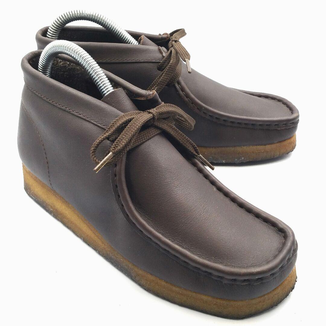 格安新作登場 ほぼ新品未使用 Clarks クラークス ワラビー ブーツ ブラウン レザー ulYUG-m34659011546 格安SALE