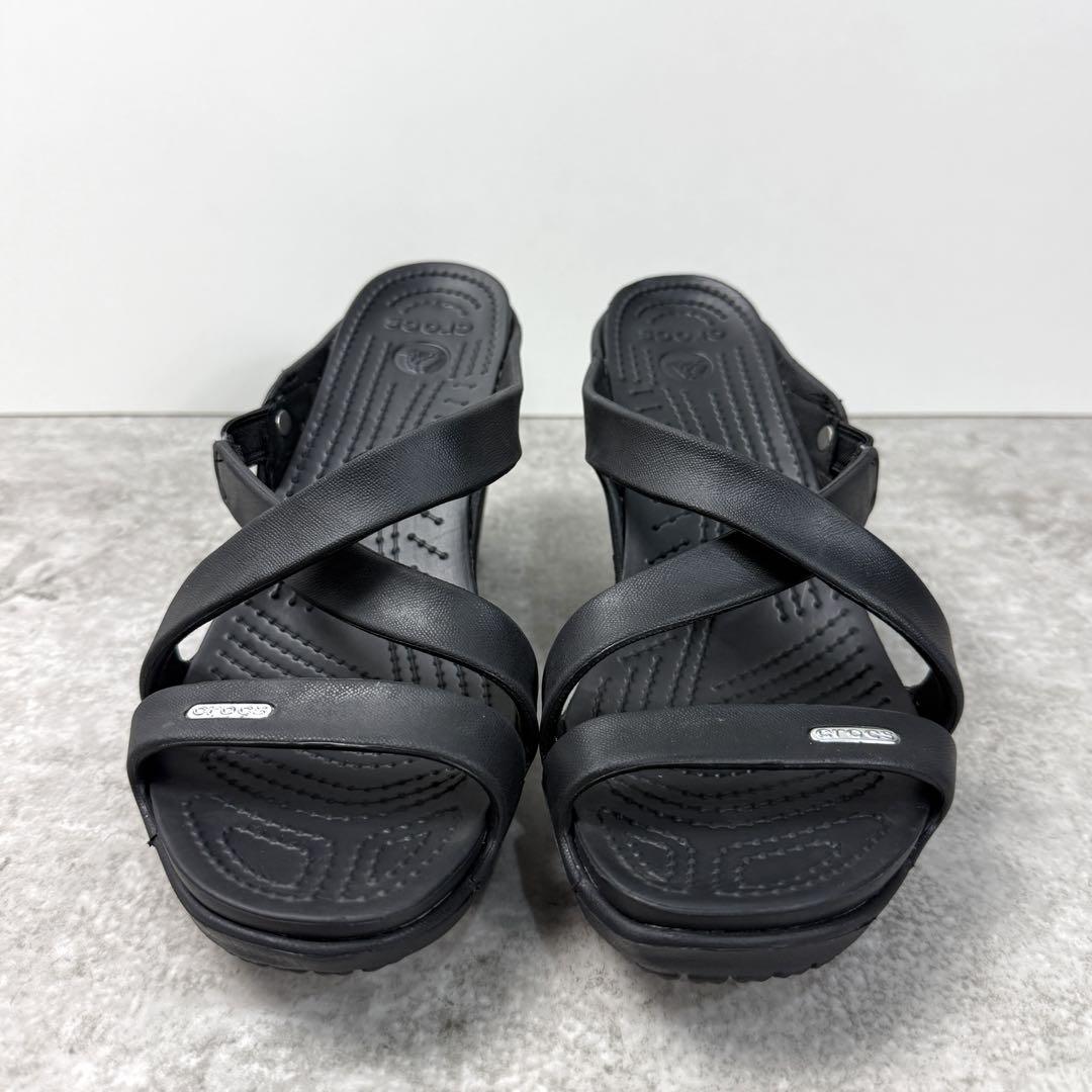 廃盤品 未使用 crocs クロックス サイプラス ヒールサンダル 黒