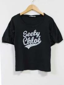 Seeby Chloé ブラック Tシャツ