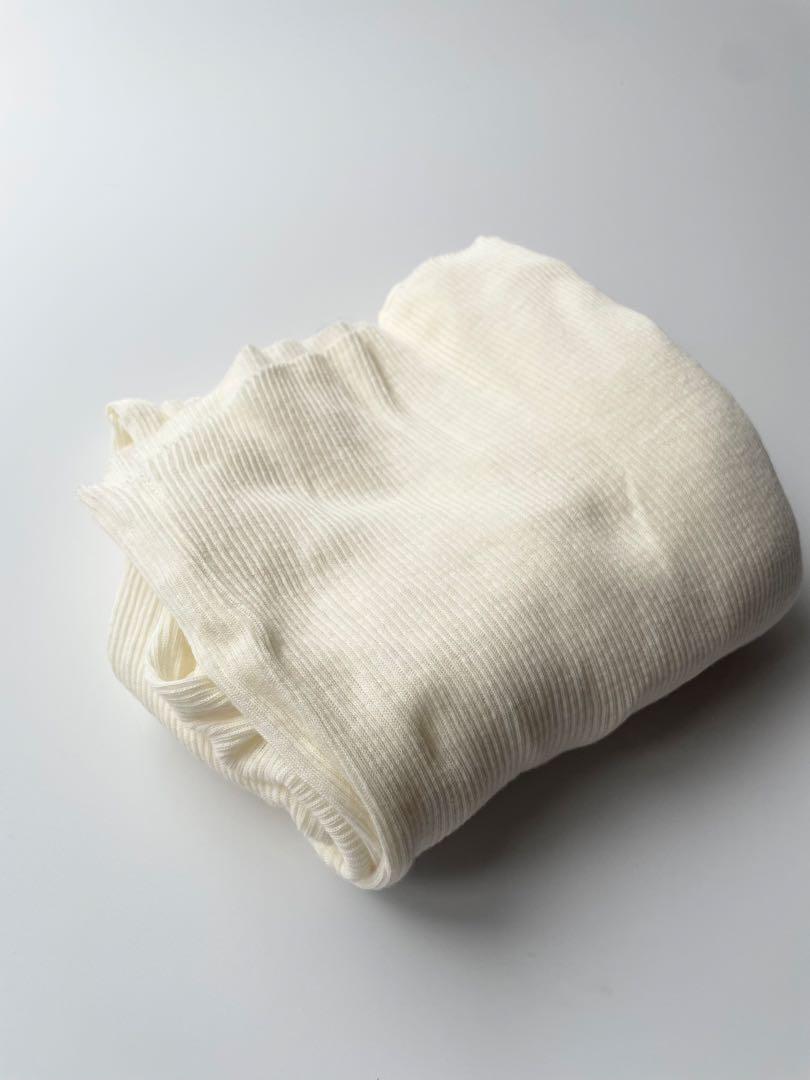 SOEJU ソージュカシミヤ混タートルネックカットソー WHITE Fサイズ