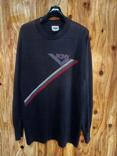 80sポニーPONYビンテージTシャツLロンTロックTシングルステッチ