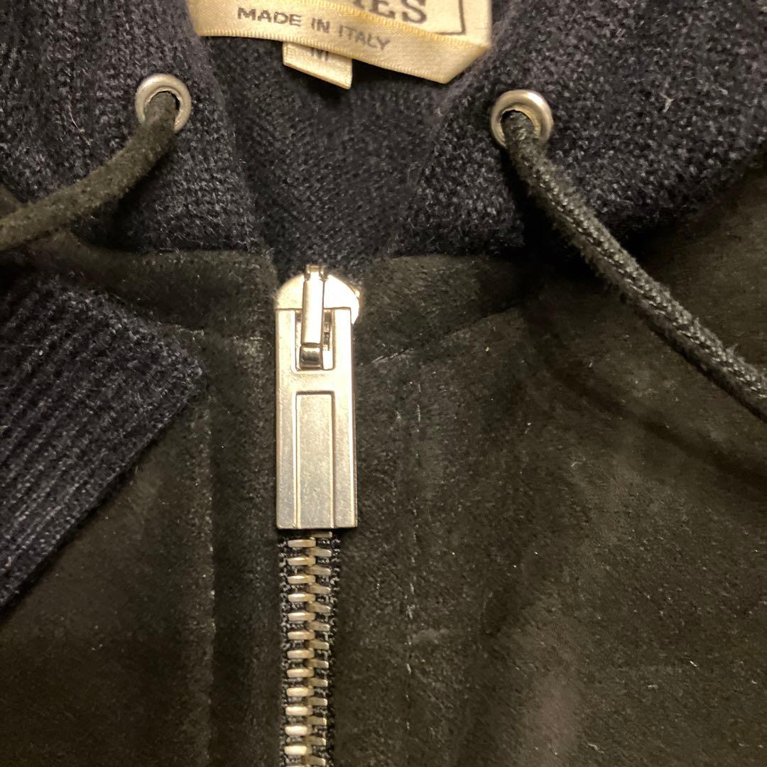 新品未使用　HERMES 羊皮カシミヤコンビパーカー　タグ付き