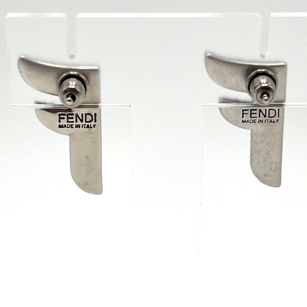 【希少・美品】FENDI フェンディ レディース ピアス スタッド F ロゴ 画像4