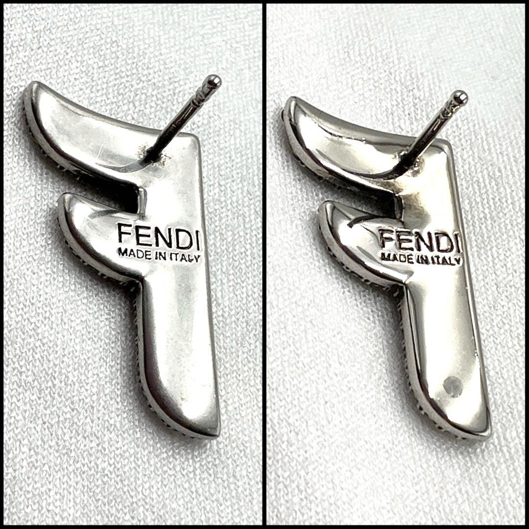 【希少・美品】FENDI フェンディ レディース ピアス スタッド F ロゴ 画像8