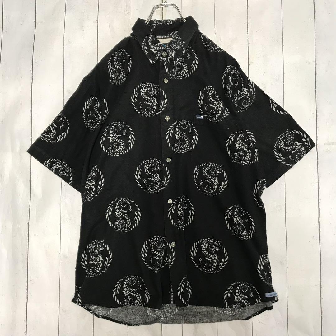 T&C SURF タウカン ドラゴン 龍 陰陽 シャツ 半袖