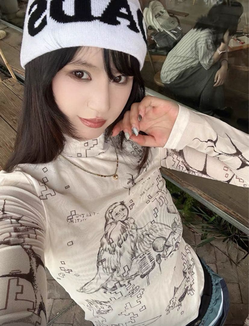 【グランジ】Emobrother 25ss 攻撃的デジタルプリントセカンドスキン