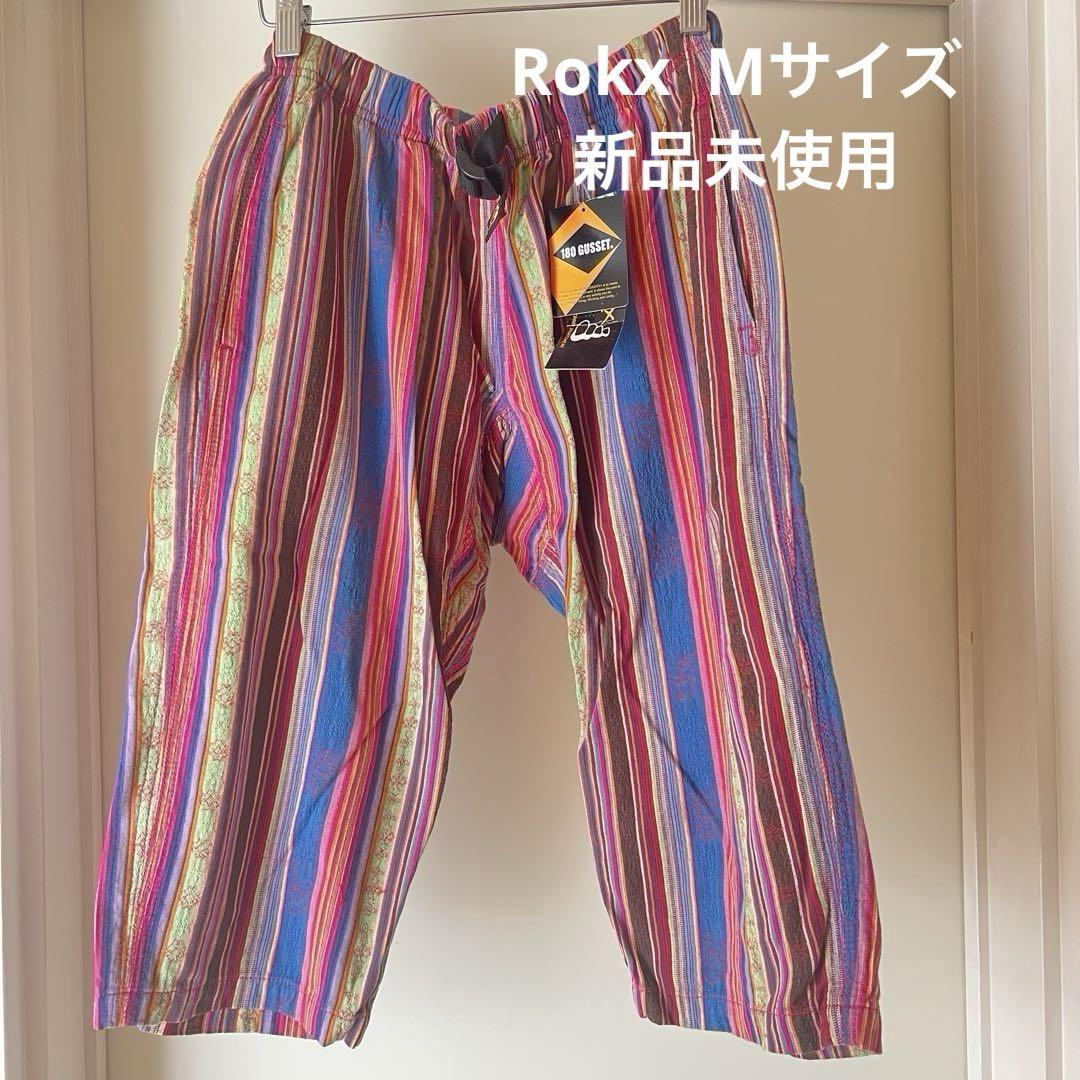 ②Rokx マルチカラー ストライプ ショートパンツ Mサイズ 新品未