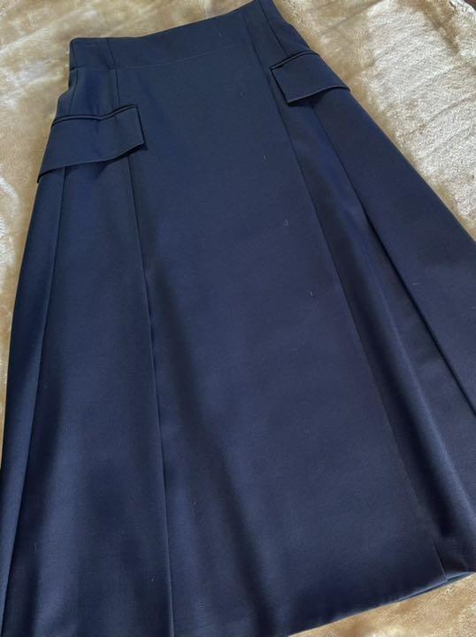 NEW新品 美品 ebure スカート ネイビー 36 Qm79X-m34679581284 人気得価
